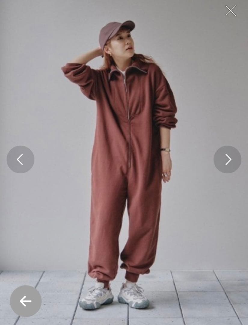 TODAYFUL スウェットジップコンビネゾン