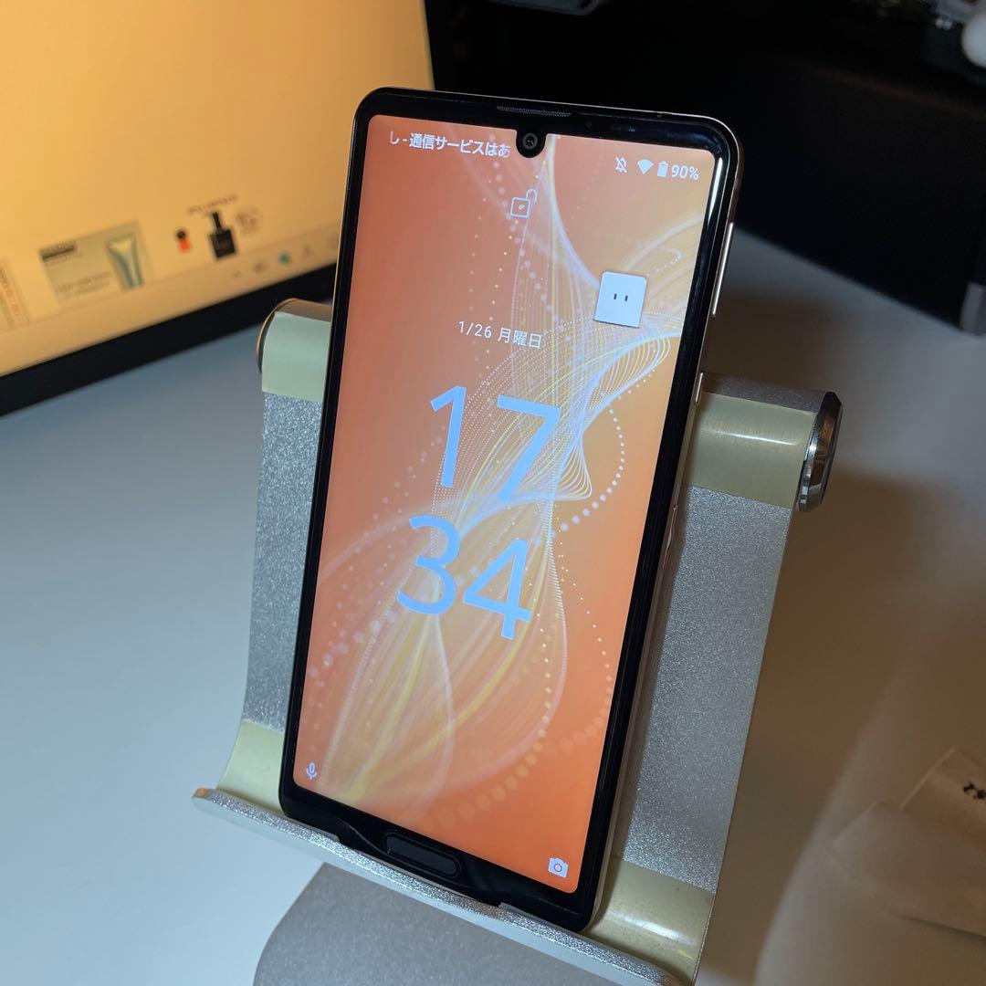 中古美品AQUOS sense4 SH-41Aスマートフォン本体ライトカッパー