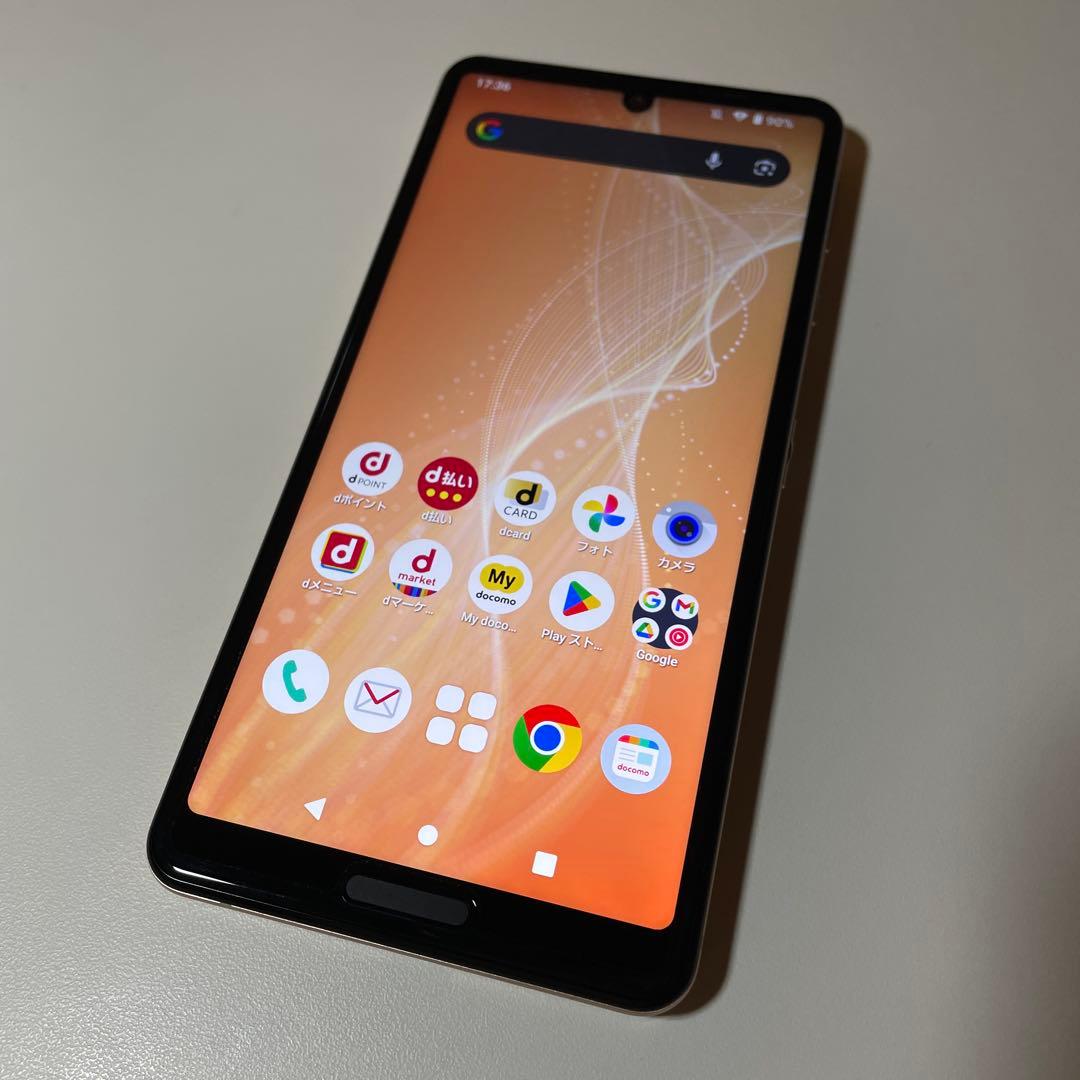 中古美品AQUOS sense4 SH-41Aスマートフォン本体ライトカッパー