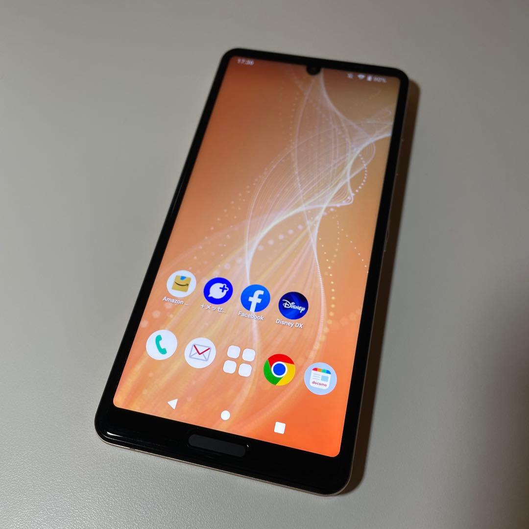 中古美品AQUOS sense4 SH-41Aスマートフォン本体ライトカッパー