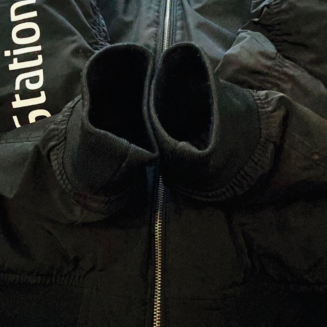 PULL&BEAR プレイステーション　胸元刺繍　 MA-1 ブラック　M