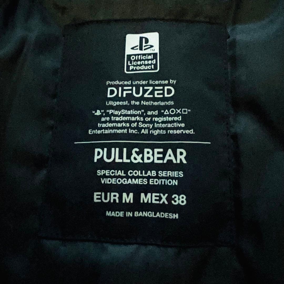 PULL&BEAR プレイステーション　胸元刺繍　 MA-1 ブラック　M