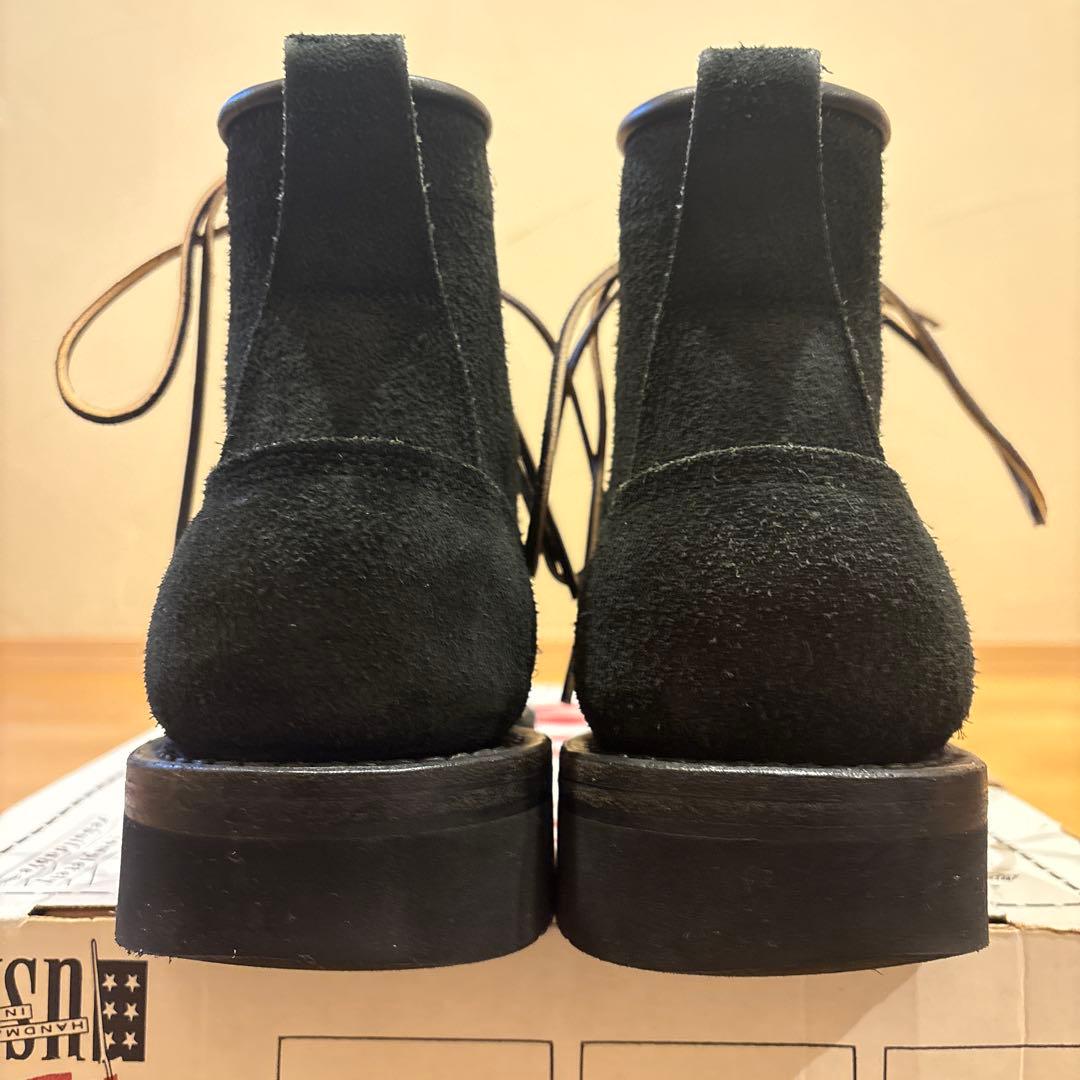 ブラックスエードワークブーツ サイズ9