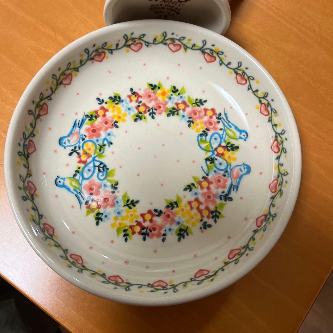 ポーリッシュポタリー VENA マグカップ、ラウンドディッシュ