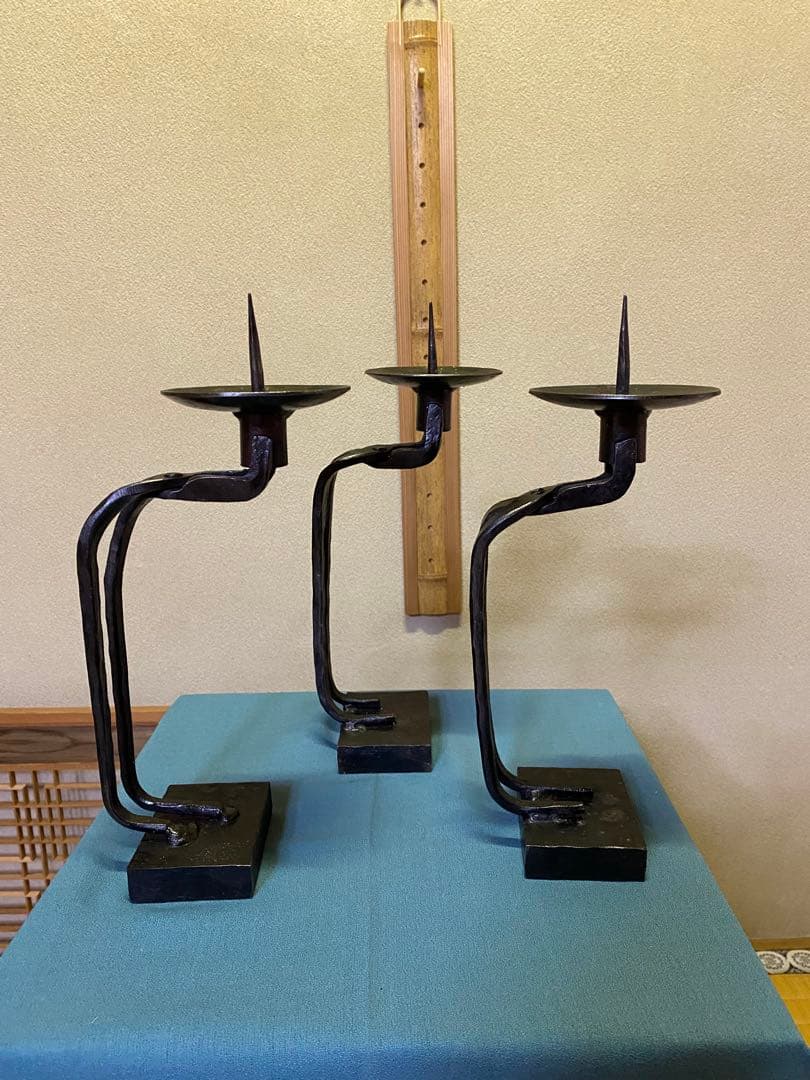 ⭐️本日限定⭐️茶道具/夜咄道具 膳燭（ぜんしょく） 燭台 3台　アンティーク