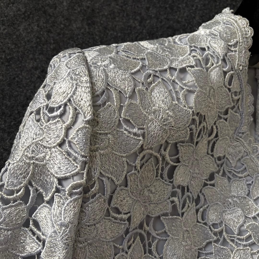 【極美品✨】東京ソワール ソワールドルチェ 総レース ノーカラージャケット高級M