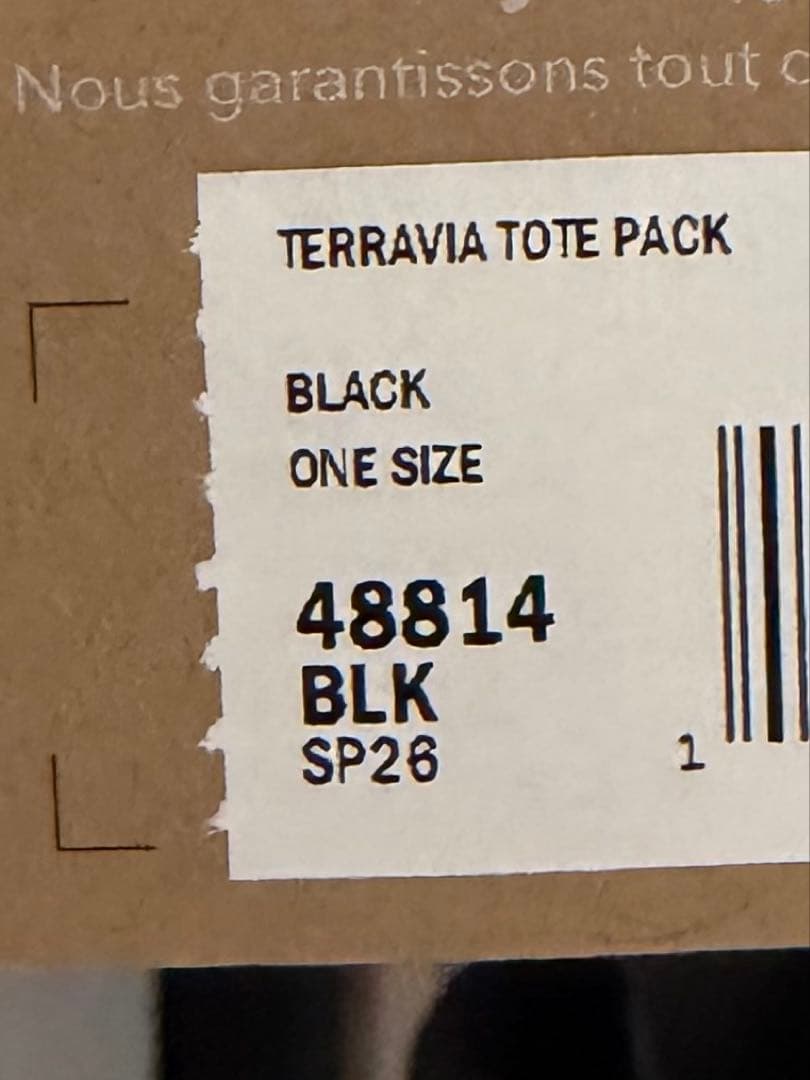 新品 patagonia Terravia Tote Pack ブラック 24L