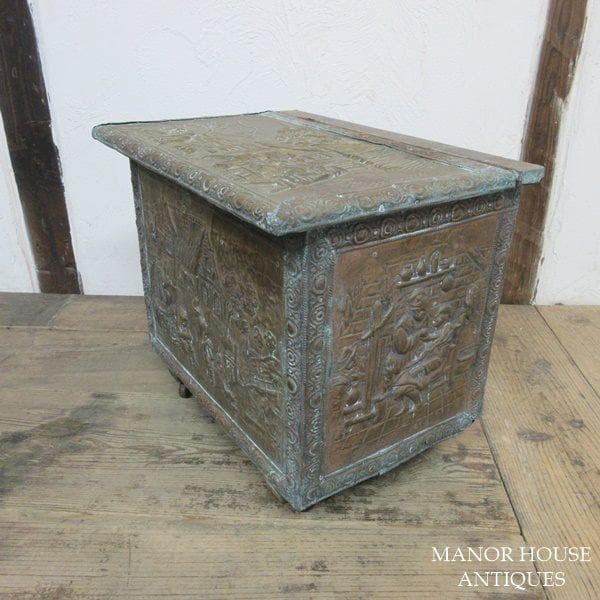 イギリス アンティーク 家具 コールボックス ダストボックス 英国 6607d