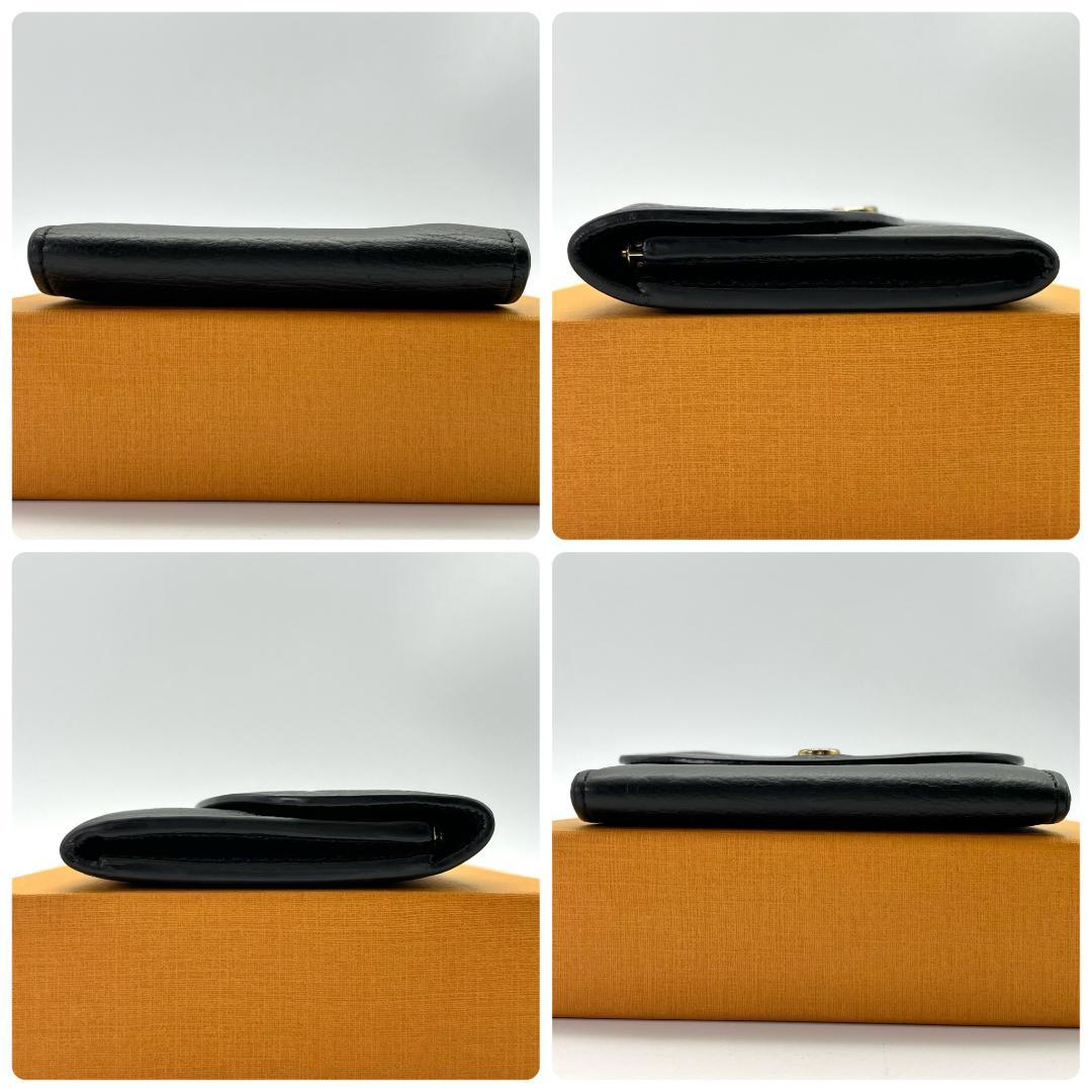 ルイヴィトン　ポルトモネロザリ　アンプラント　ノワール　折り財布　M81455