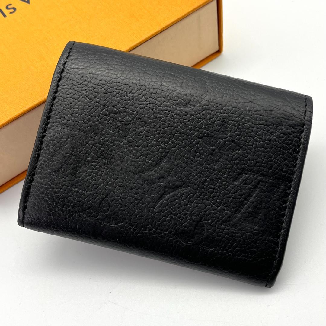 ルイヴィトン　ポルトモネロザリ　アンプラント　ノワール　折り財布　M81455