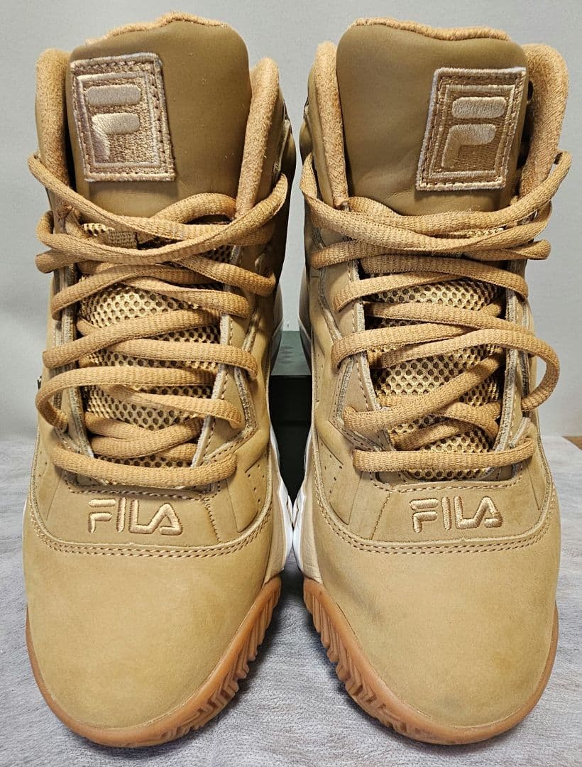 ✨美品✨FILA フィラ スニーカー 24 マッシュバーン　厚底　ライトブラウン