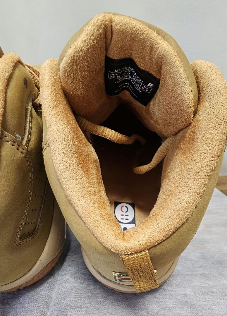 ✨美品✨FILA フィラ スニーカー 24 マッシュバーン　厚底　ライトブラウン