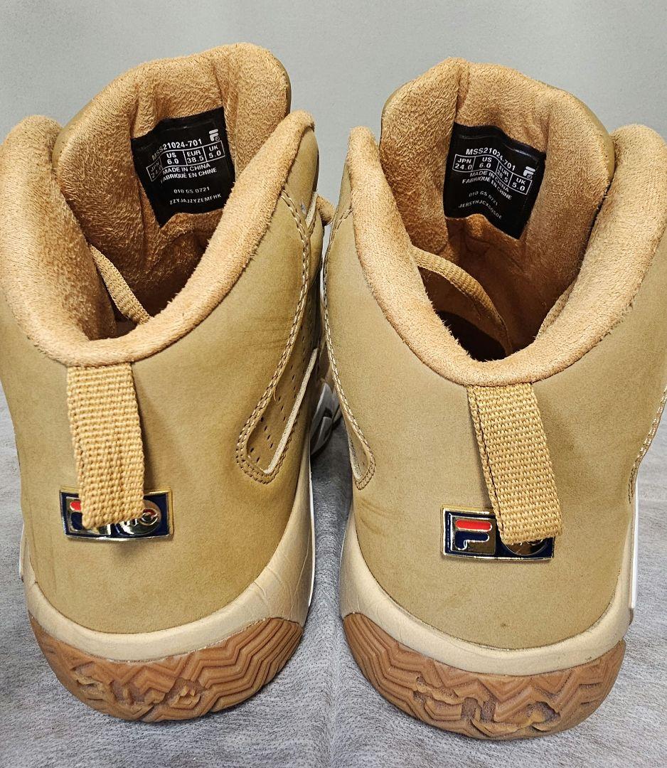✨美品✨FILA フィラ スニーカー 24 マッシュバーン　厚底　ライトブラウン