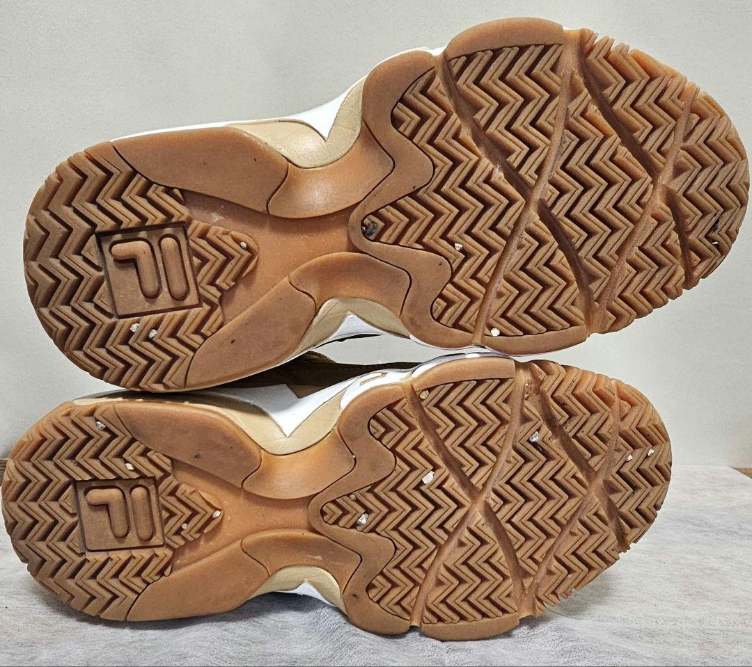 ✨美品✨FILA フィラ スニーカー 24 マッシュバーン　厚底　ライトブラウン