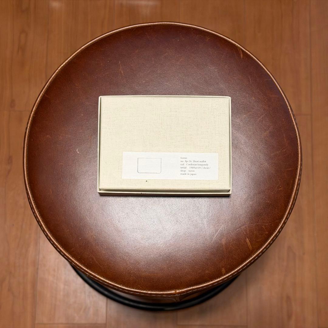 初期ロット forme short wallet コードバン バーガンディ