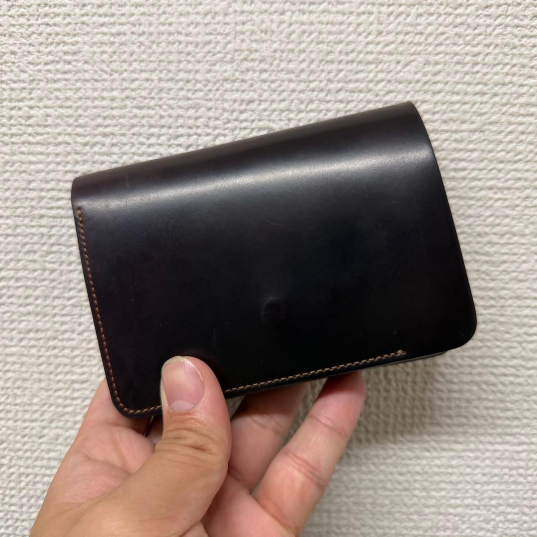 初期ロット forme short wallet コードバン バーガンディ