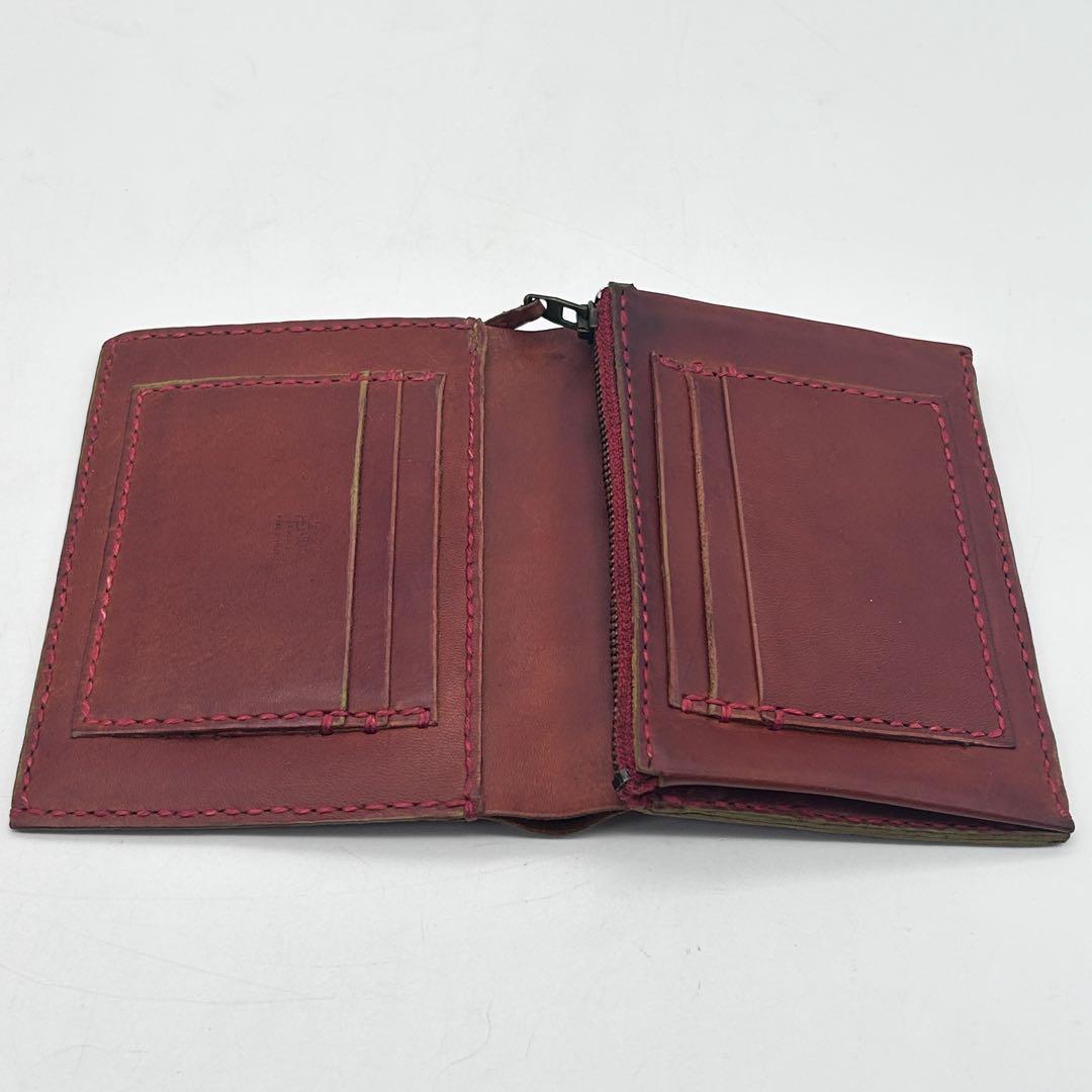 美品✨HENRY CUIR 二つ折り財布 ブラウン ビンテージ