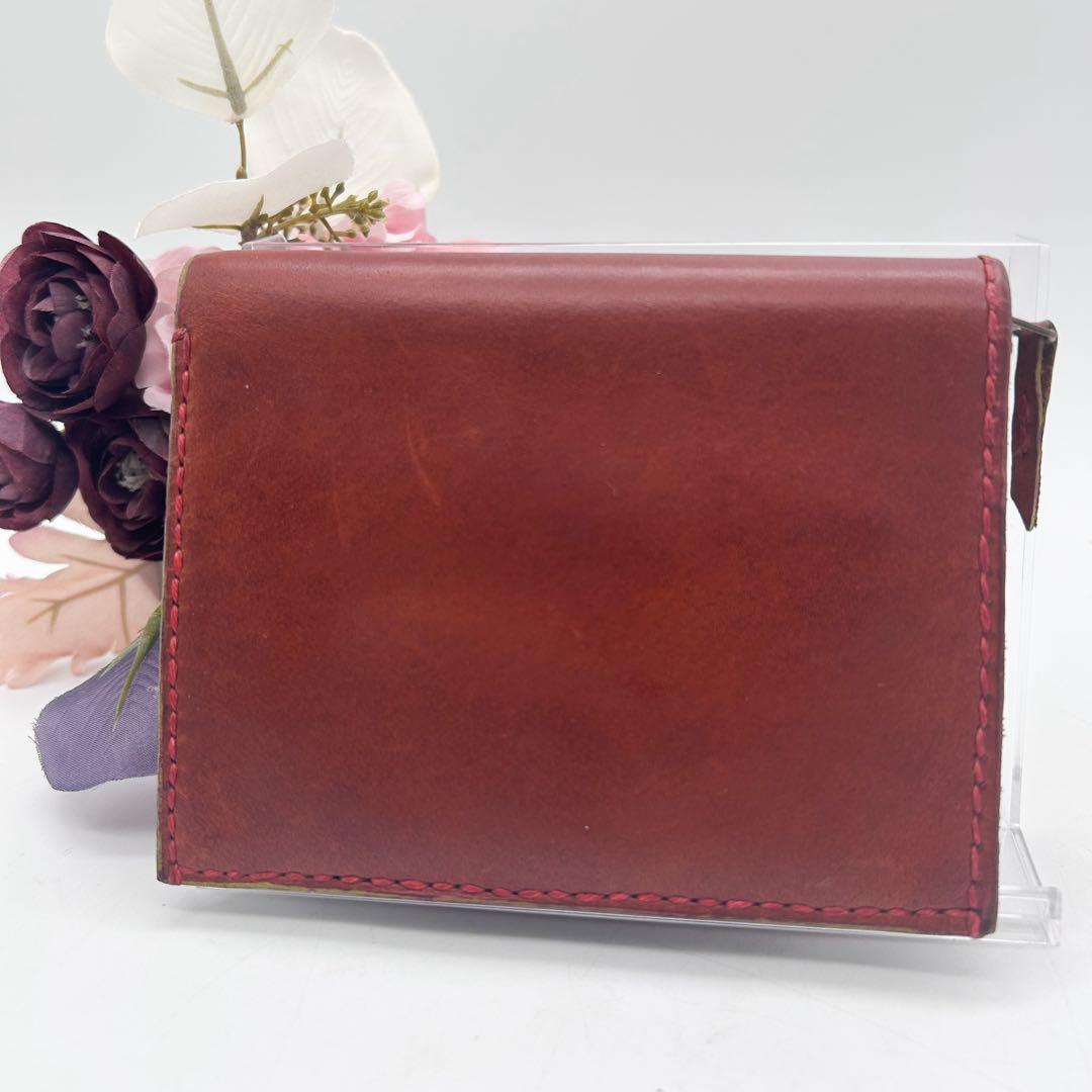 美品✨HENRY CUIR 二つ折り財布 ブラウン ビンテージ