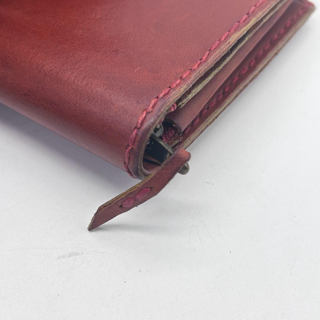 美品✨HENRY CUIR 二つ折り財布 ブラウン ビンテージ