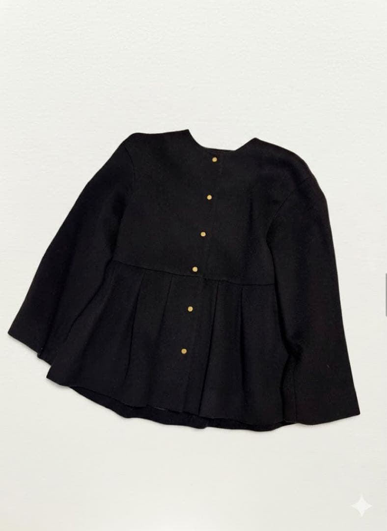 UNITED ARROWS ペプラムショートコート　ノーカラーコート