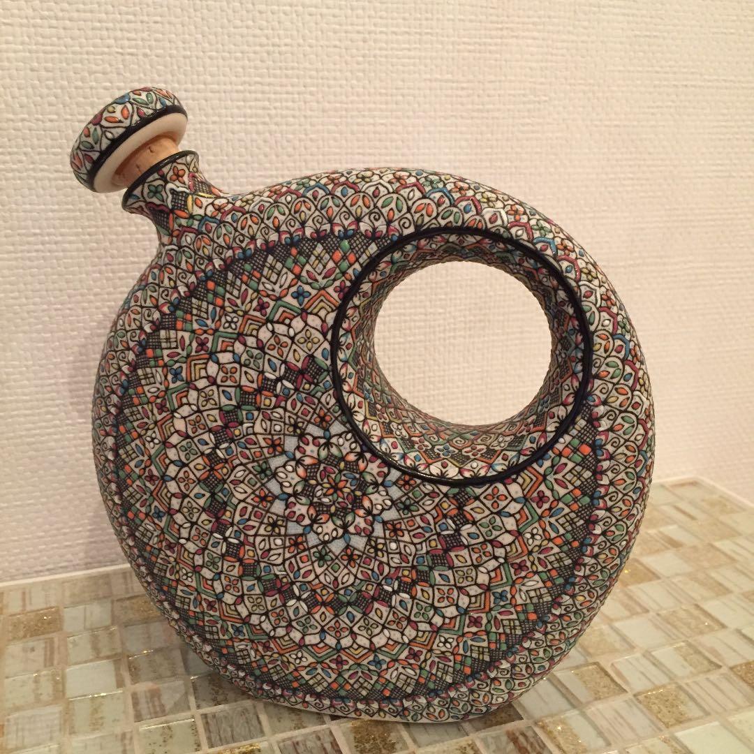 メキシコ セルビン焼き 花瓶、お酒入れ