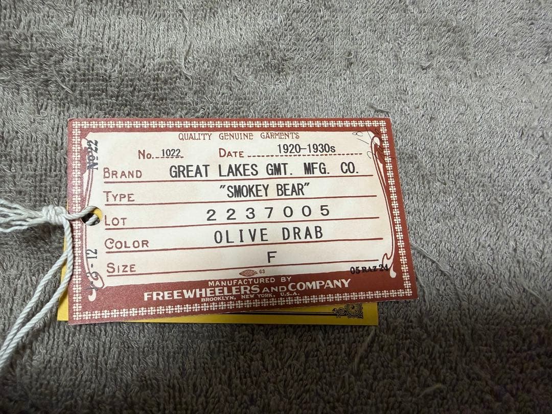 フリーホイーラーズ　スモーキーベア　ハット　ダック　オリーブ