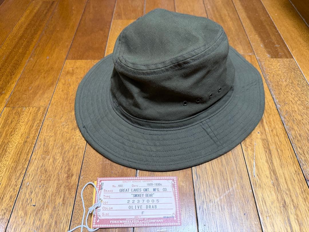 フリーホイーラーズ　スモーキーベア　ハット　ダック　オリーブ