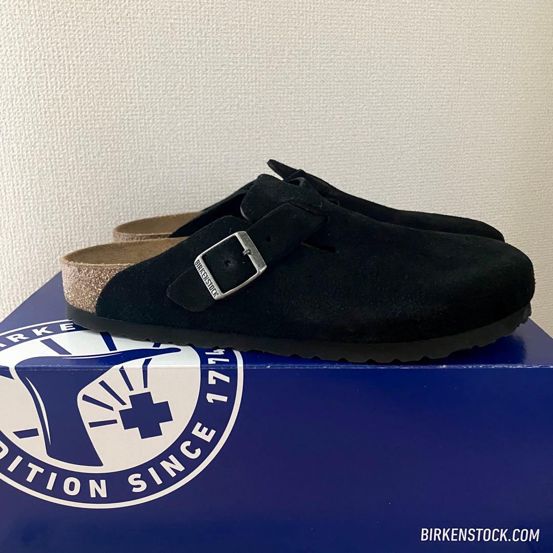 新品・正規品 ビルケンシュトック ボストン メンズ ナロー黒 40 26