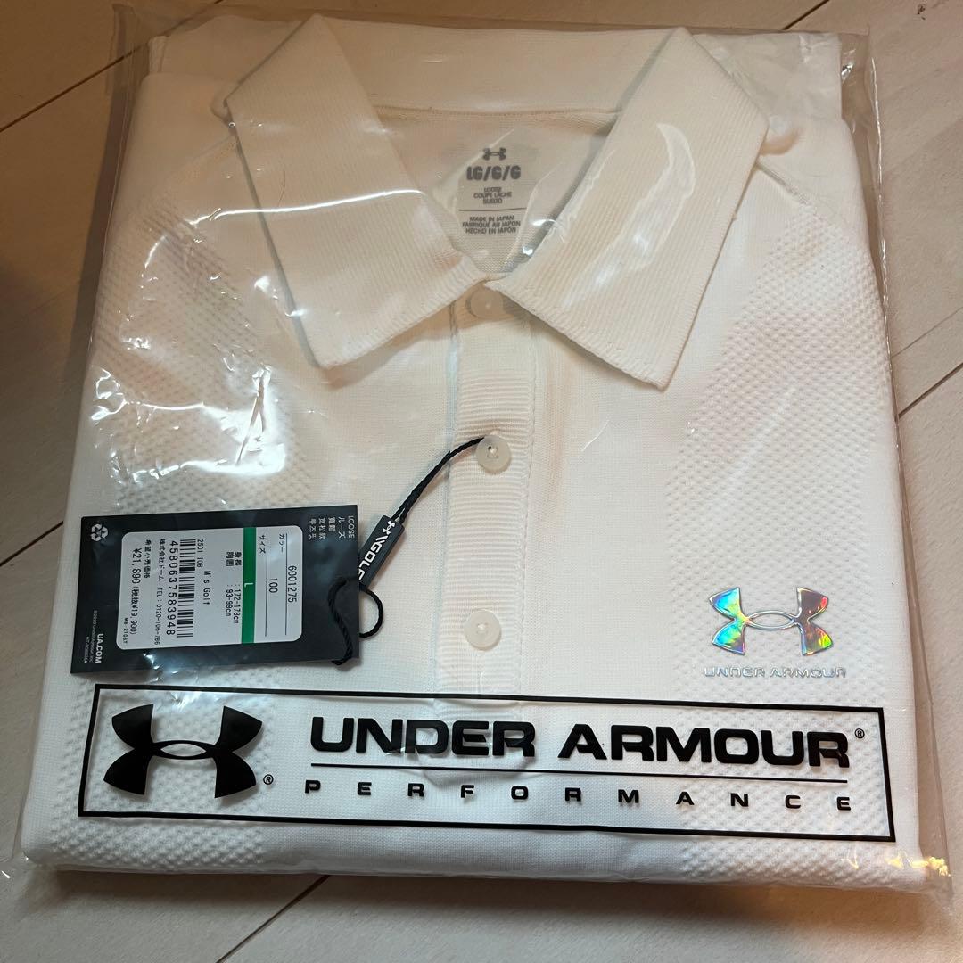 UNDER ARMOUR ゴルフシャツ ポロシャツ　L ホワイト　新品未使用