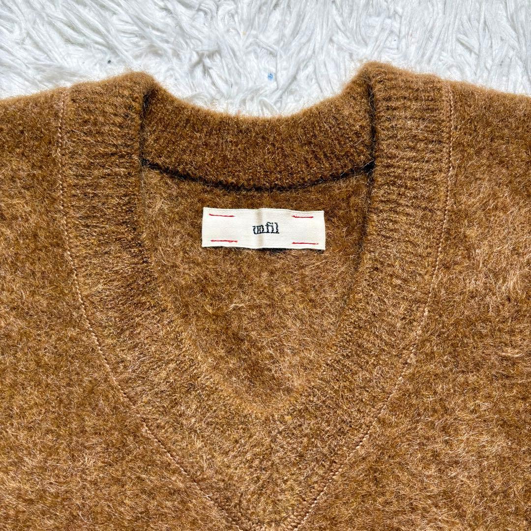 【極美品】unfil stretch superkid mohair vest