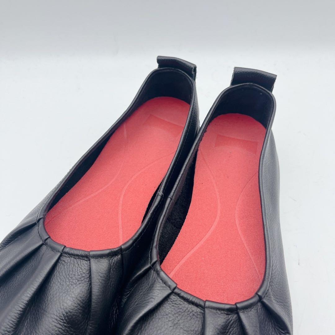 美品✨カンペール ライトニナ レザー フラットシューズ ブラック 38