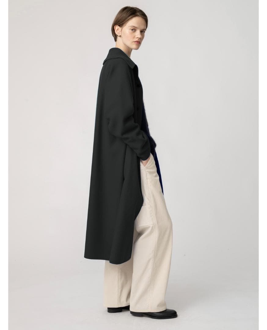 本日限定価格タグ付き新品mtmodelistウールナイロン フレアロングコート