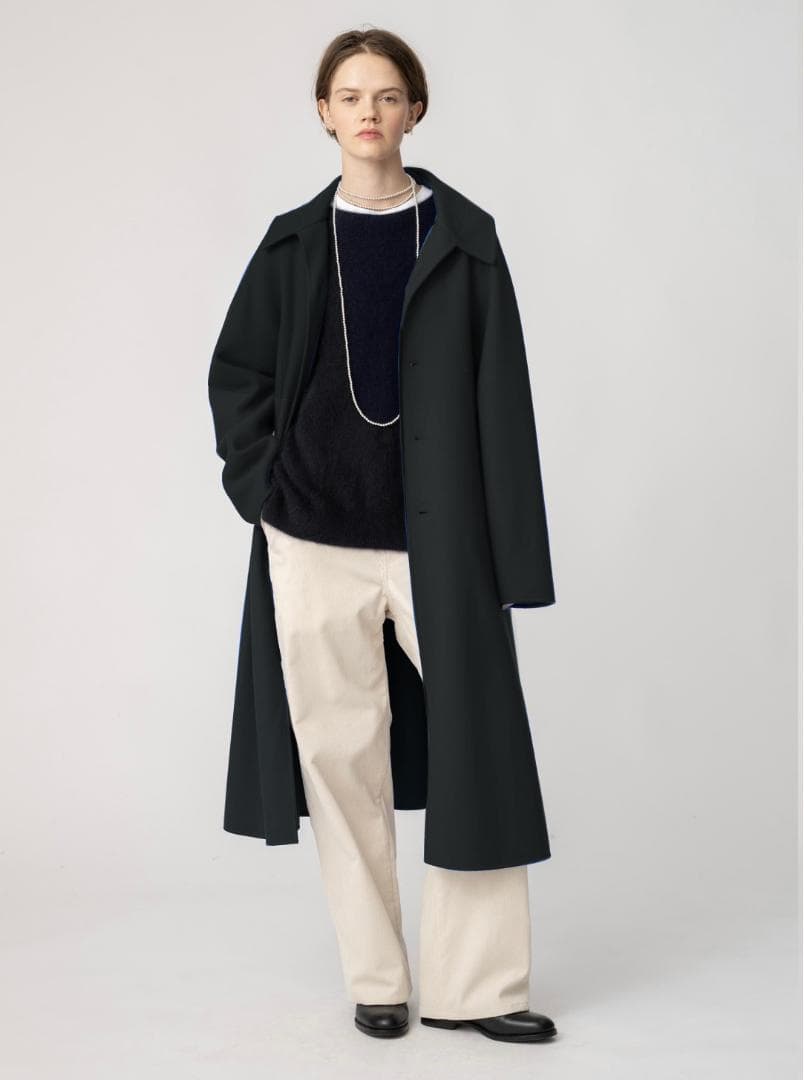 本日限定価格タグ付き新品mtmodelistウールナイロン フレアロングコート