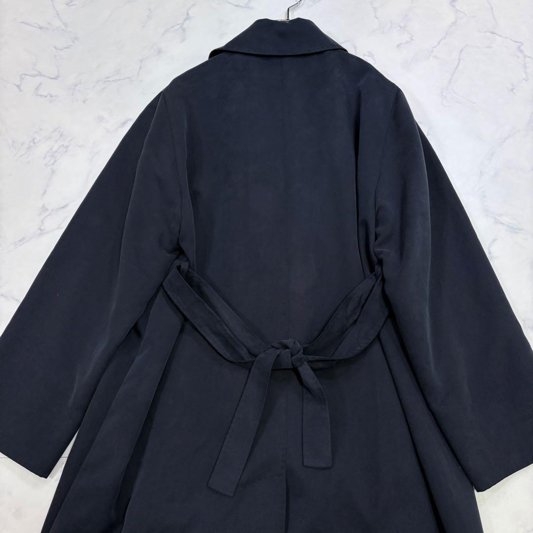 Max Mara ステンカラーコート ウエストベルト付き ダークグレー M 38