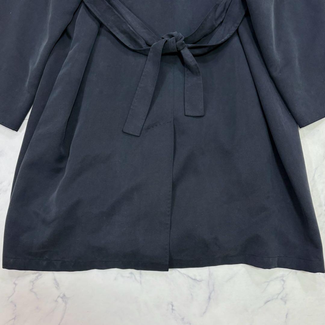 Max Mara ステンカラーコート ウエストベルト付き ダークグレー M 38