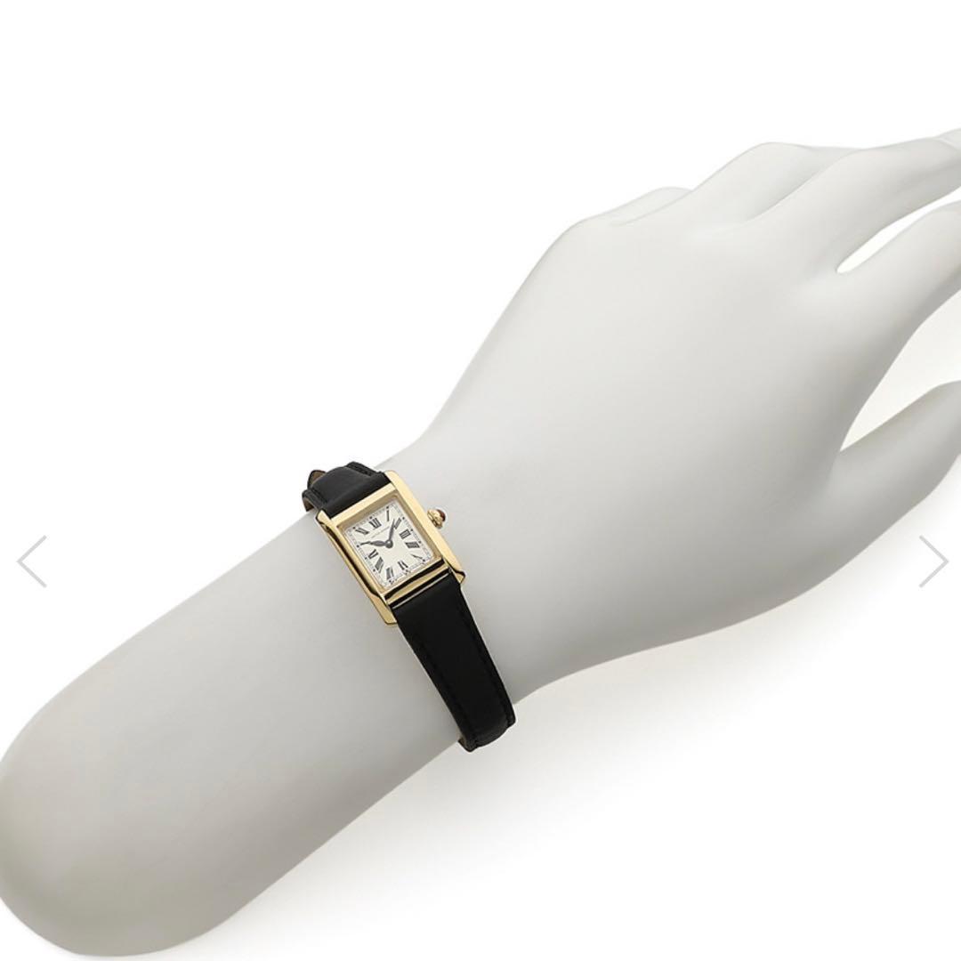 新品 未使用 UNITED ARROWS スクエア レザー 腕時計 ブラック