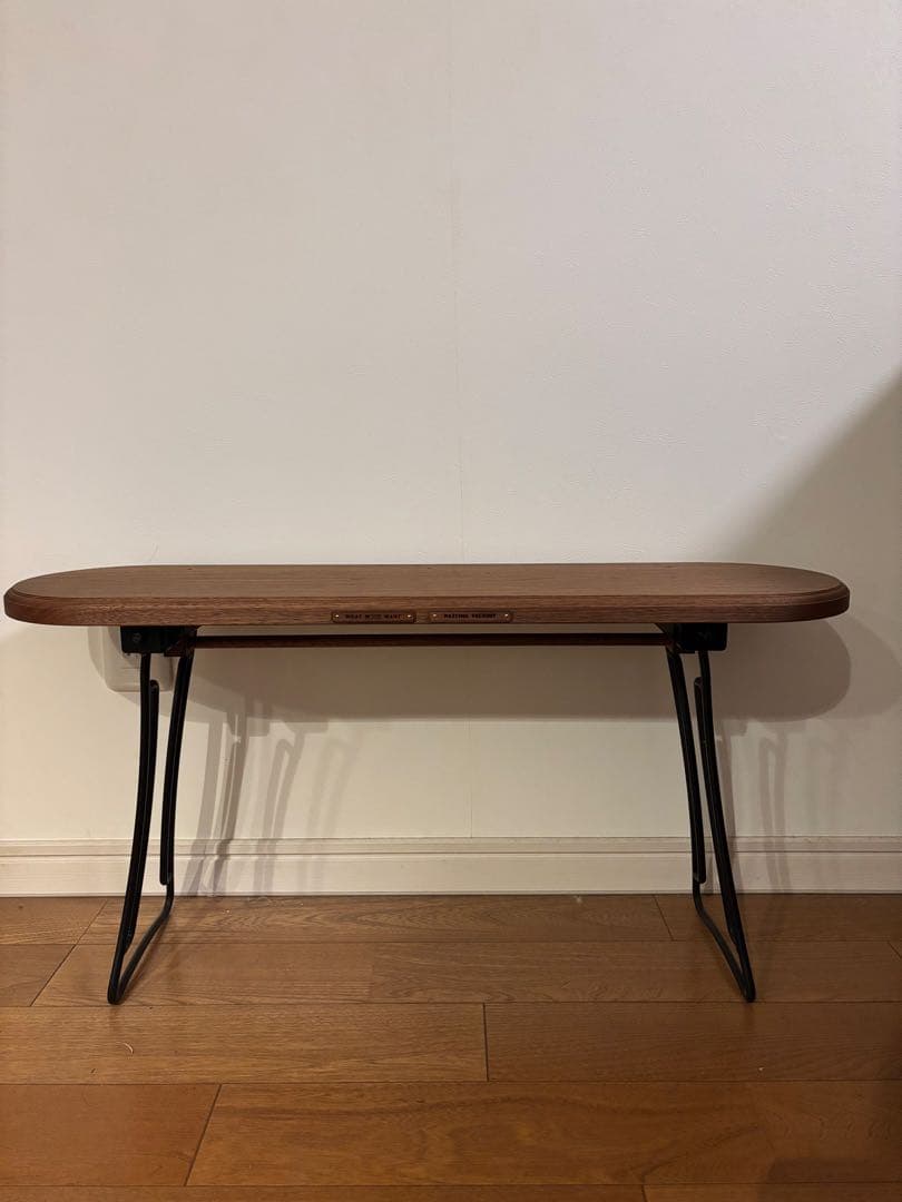 【品薄】SOLIDWOODSHELF テーブル（ウッドバー付き）