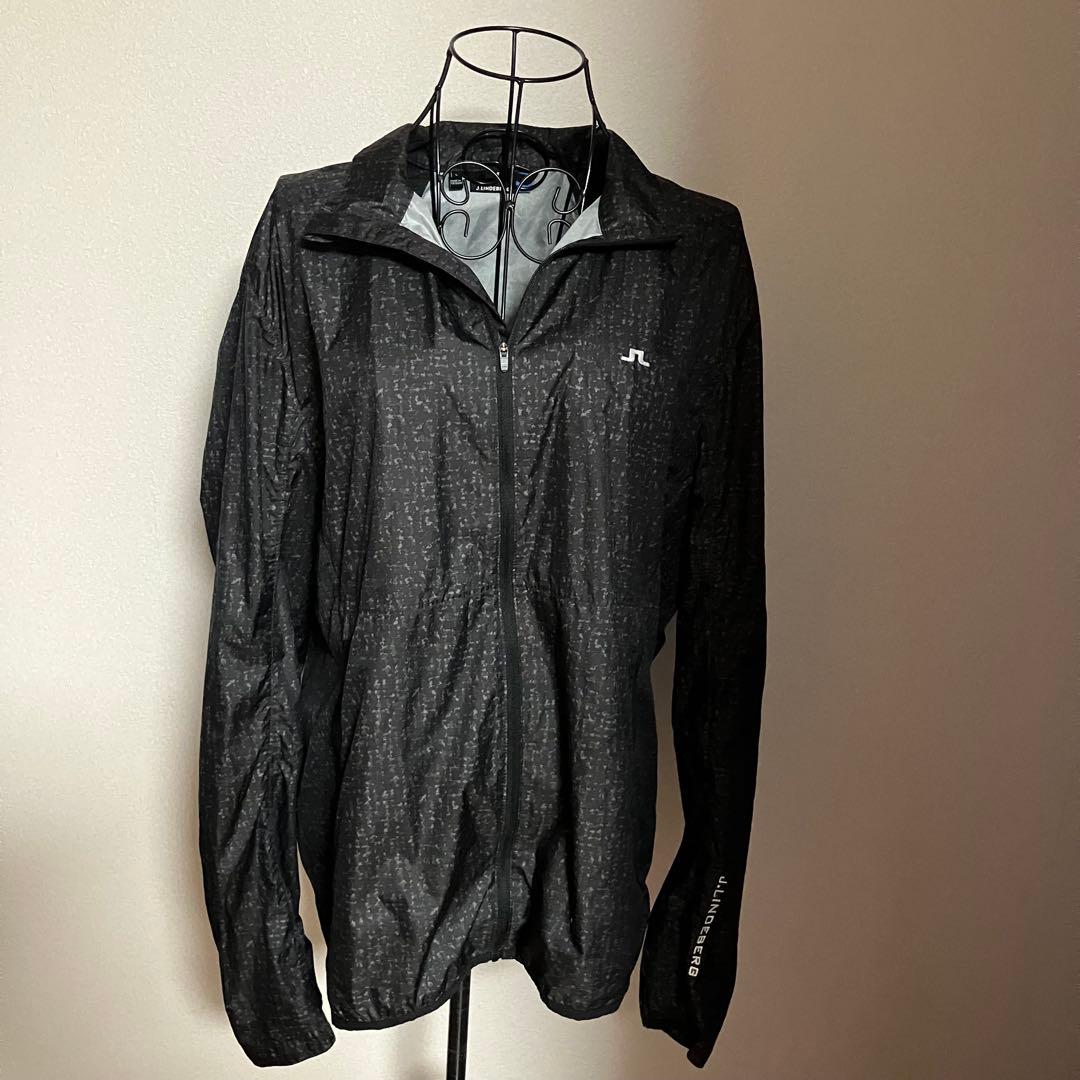 J.リンドバーグ♂ガストJLウインドプロ長袖ジャケット⛳黒XL