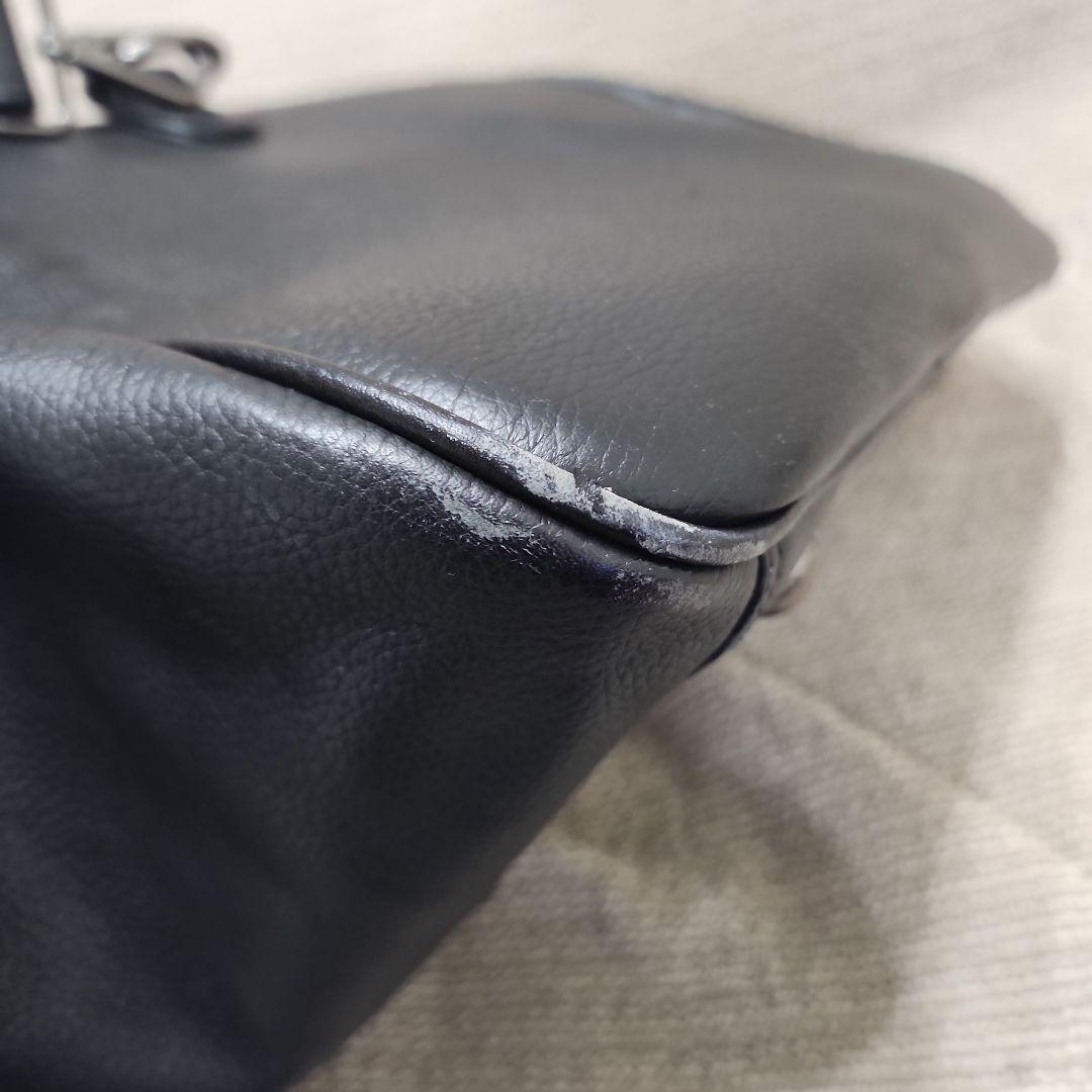 PXG 黒いロッカーバッグ 本革製