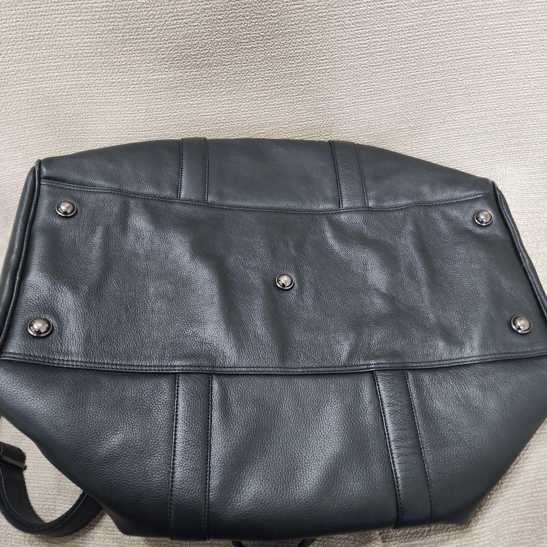 PXG 黒いロッカーバッグ 本革製