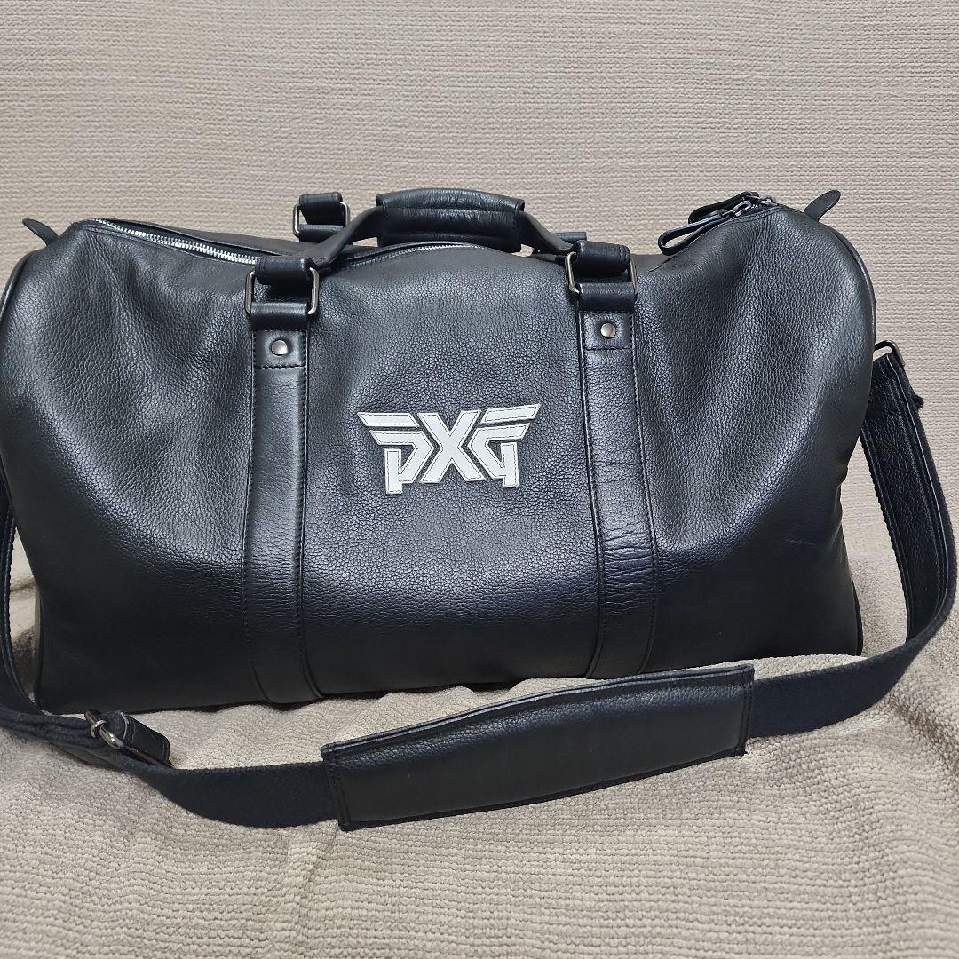 PXG 黒いロッカーバッグ 本革製