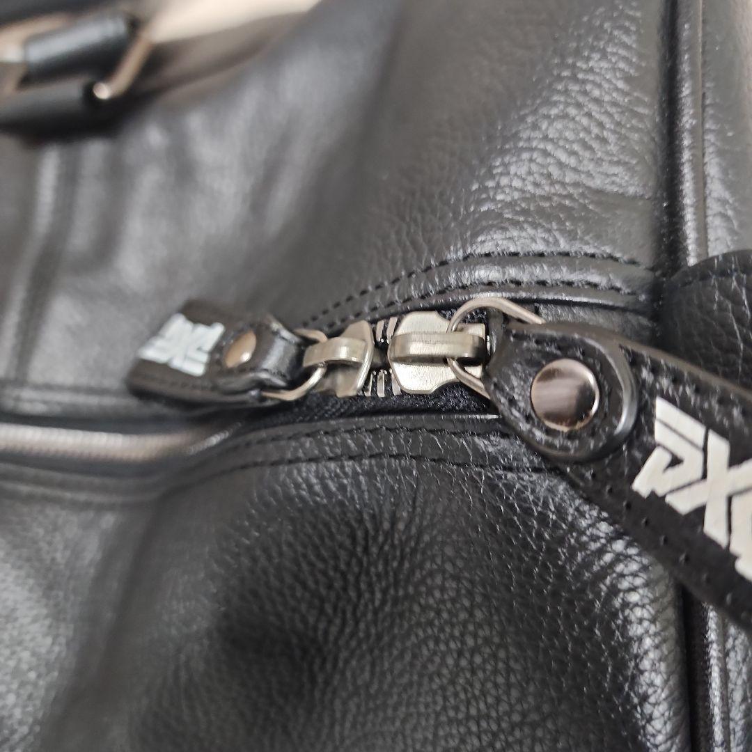 PXG 黒いロッカーバッグ 本革製