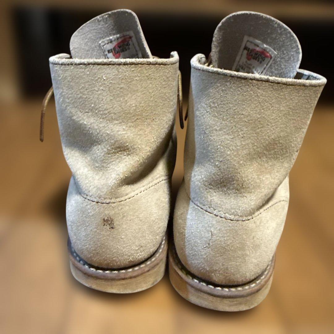 ベージュ スエード ハイカットブーツ