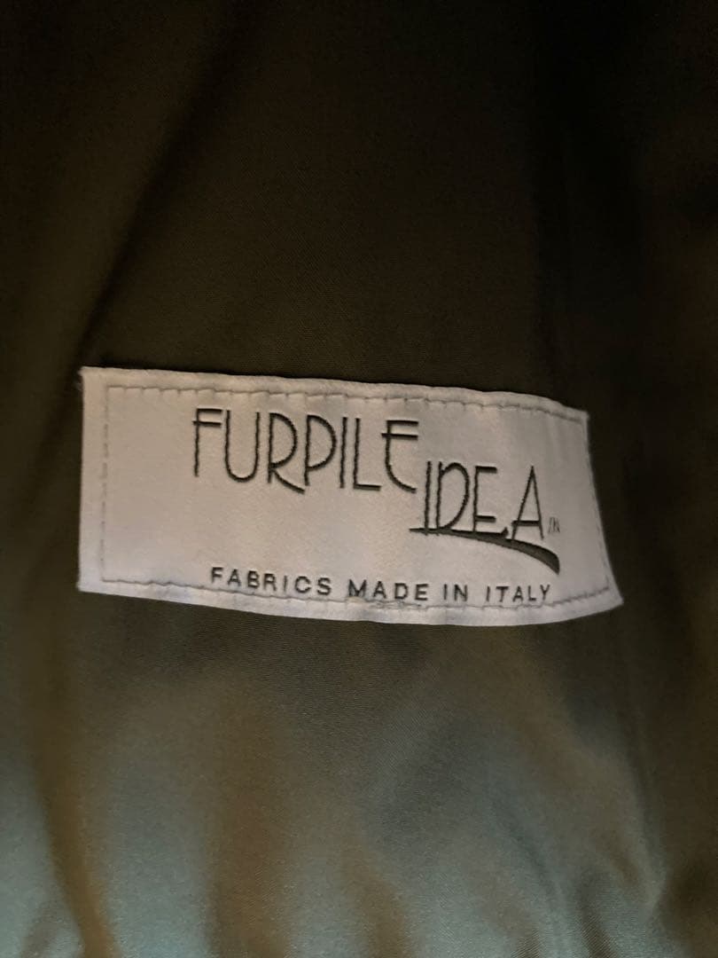 オーシバル ウールボア ノーカラー ブルゾン ダークオリーブ　1