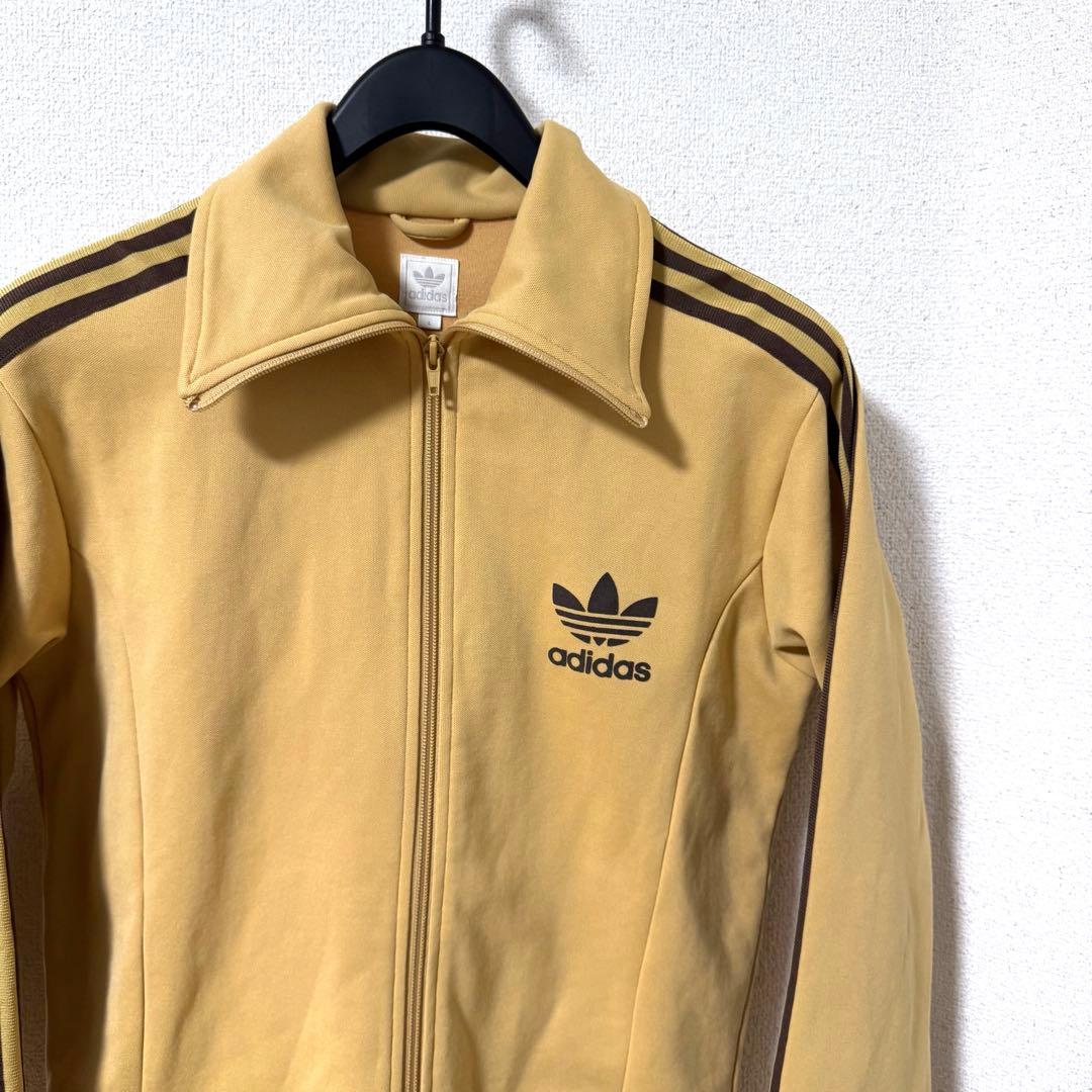 アディダス　ベッケンバウアー　万国旗タグ　トレフォイル　ベージュ　ブラウン　L