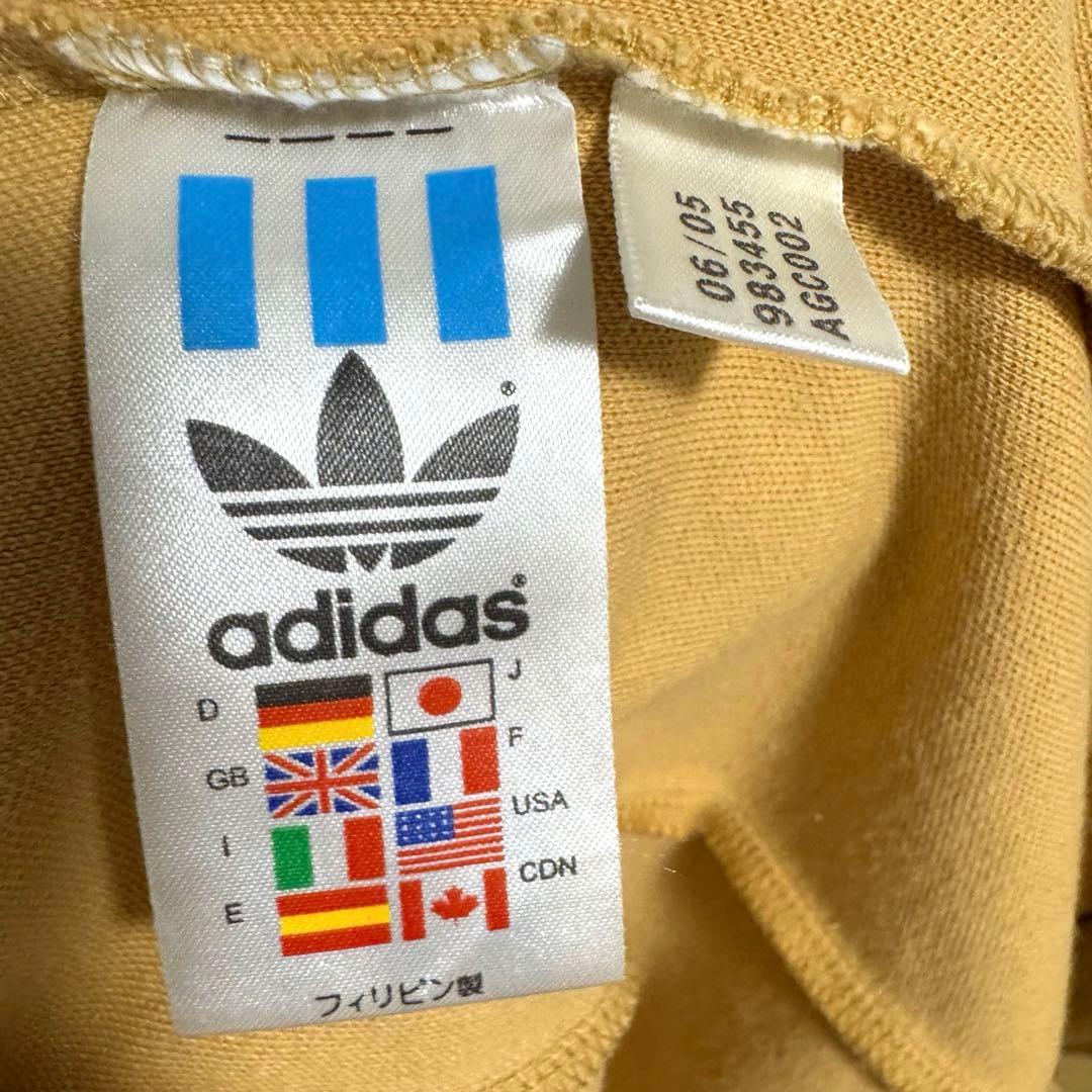 アディダス　ベッケンバウアー　万国旗タグ　トレフォイル　ベージュ　ブラウン　L
