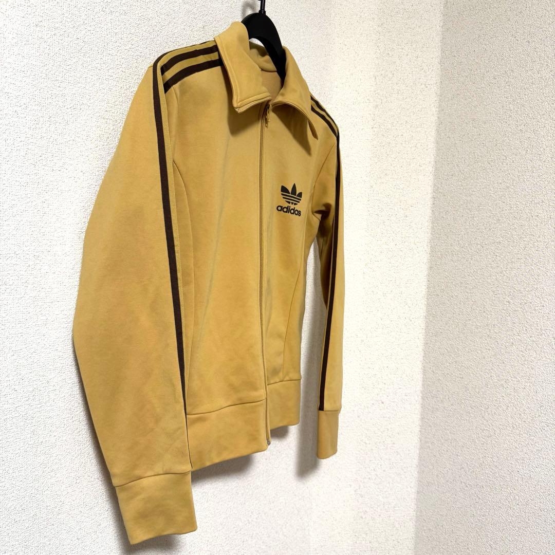 アディダス　ベッケンバウアー　万国旗タグ　トレフォイル　ベージュ　ブラウン　L