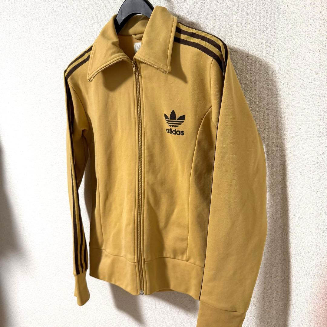 アディダス　ベッケンバウアー　万国旗タグ　トレフォイル　ベージュ　ブラウン　L