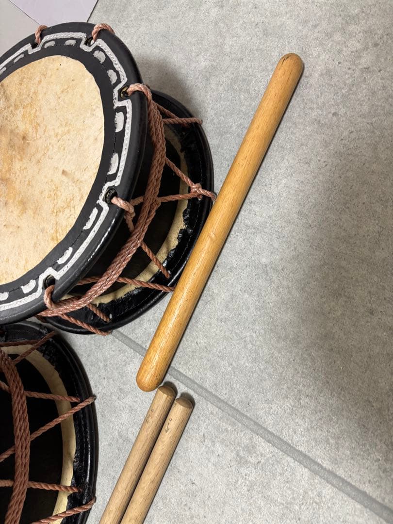 太鼓　2個セット　しめ縄？