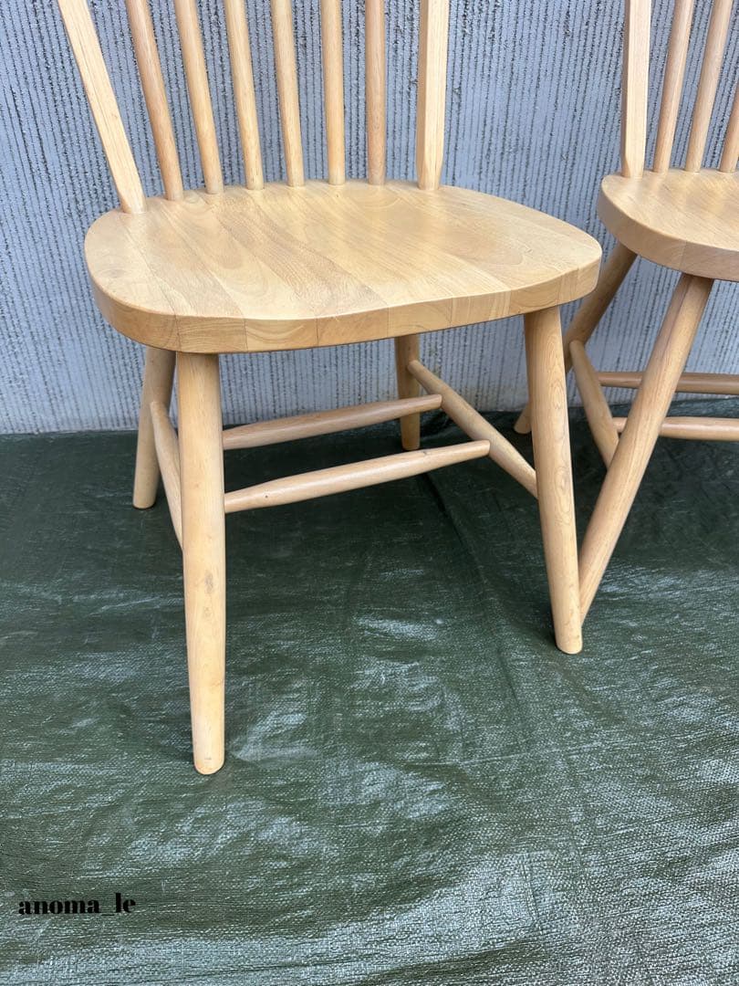 【ダイニングチェア】木製　スティックバック　ウィンザーチェア　ナフコ　インテリア